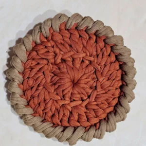 Handcrafted Crochet T-Shirt Yarn Table Mat